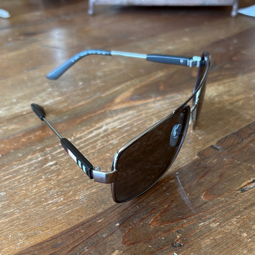 Burberry Brown and Gold Pilot Sunglasses